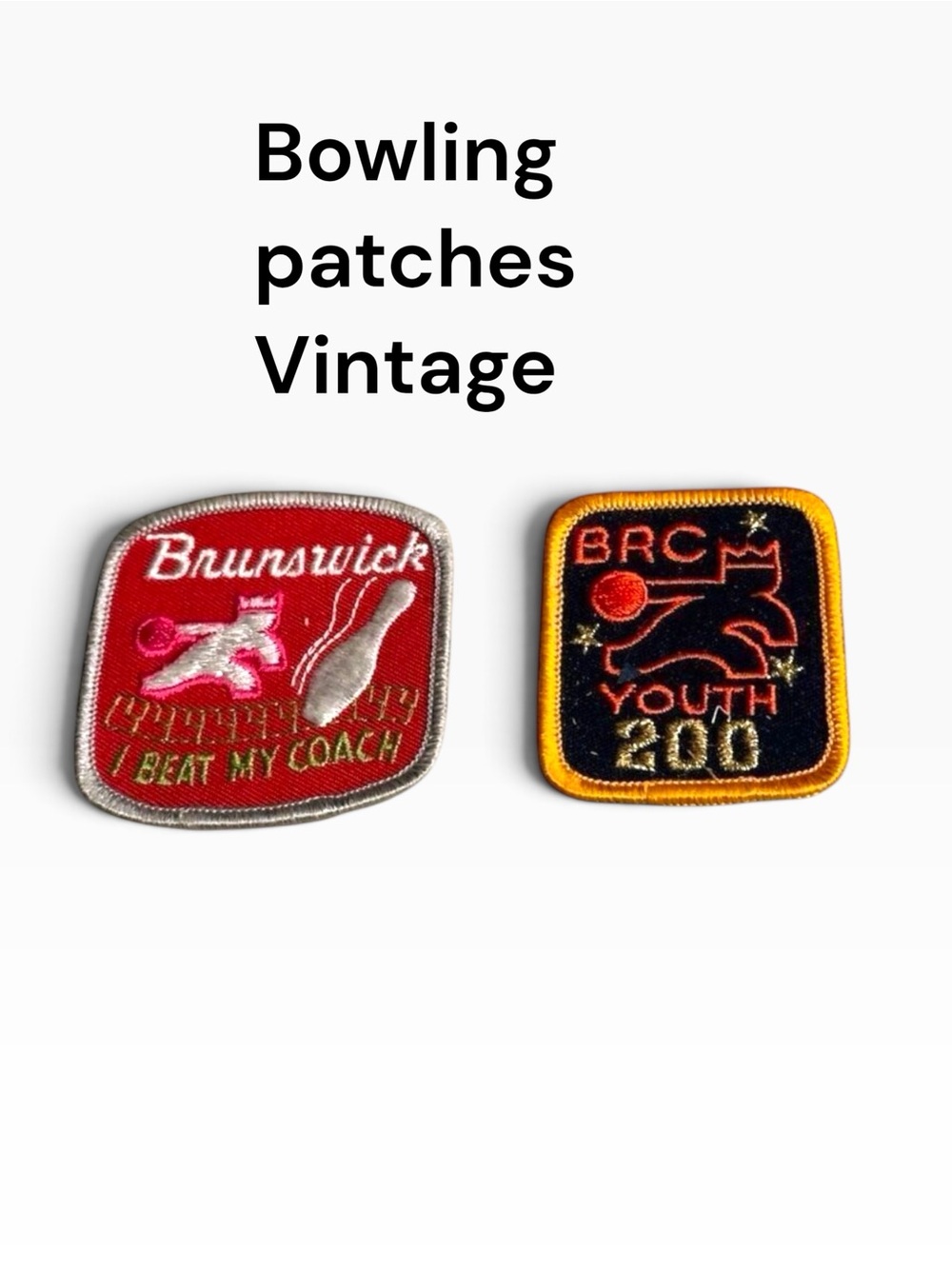 Brunswick bowling patches excellent condition.